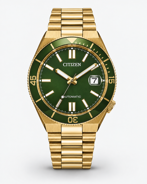 Citizen NJ0232-53X TSUYOSA Shore Gold-Tone Automatic 40 mm Green Dial Watch