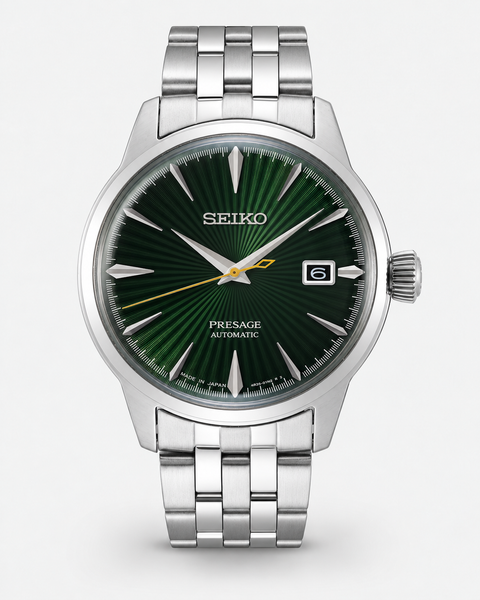 Seiko SRPE15J1 Presage Cocktail Time Automatic 40.5 mm Emerald Green / Green Dial Watch