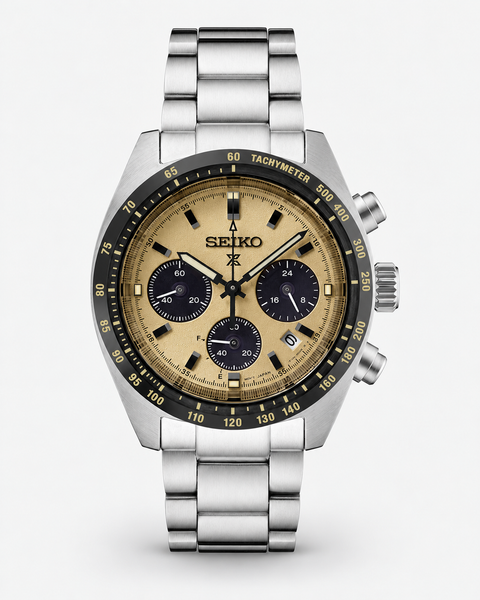 Seiko SSC817 Prospex Speedtimer Solar Chronograph 39.0 mm Gold Dial Watch