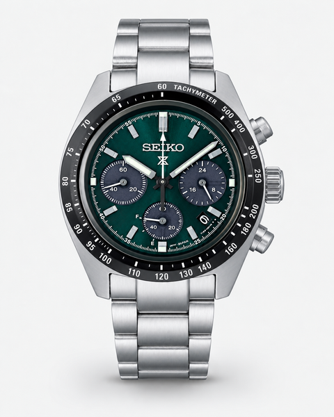 Seiko SSC933 Prospex Speedtimer Solar Chronograph 39.0 mm Green Dial Watch