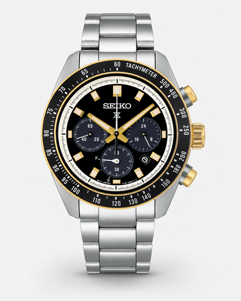 Seiko SSC941 Prospex Speedtimer Solar Chronograph 41.4 mm Black Dial Watch
