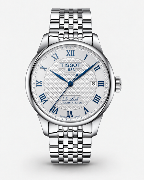 Tissot T006.407.11.033.03 Le Locle 20th Anniversary Powermatic 80 Automatic 39.3 mm Silver with blue details Dial Watch