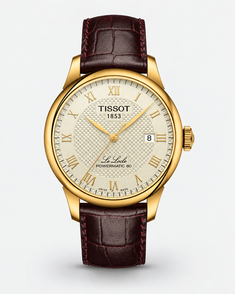 Tissot T006.407.36.263.00 Le Locle Powermatic 80 Automatic 39.3 mm Champagne Dial Watch