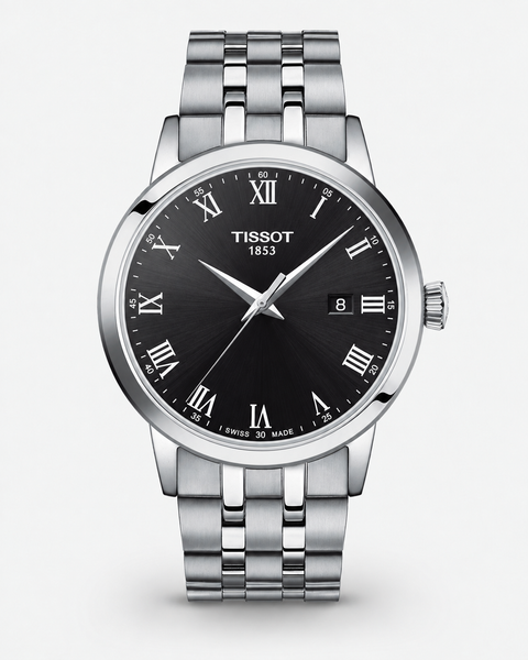 Tissot T129.410.11.053.00 Classic Dream Quartz 42 mm Black Dial Watch