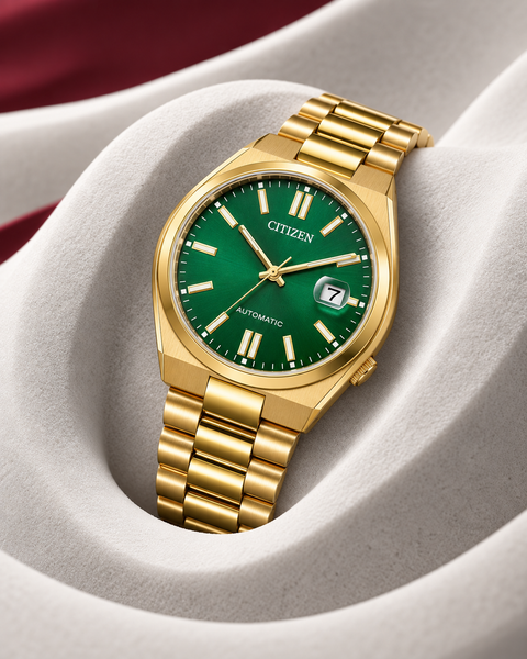 Citizen NJ0152-51X TSUYOSA Gold-Tone Automatic 40 mm Green Dial Watch