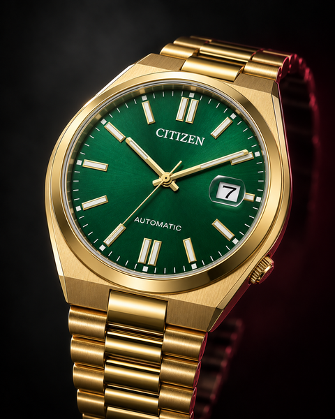 Citizen NJ0152-51X TSUYOSA Gold-Tone Automatic 40 mm Green Dial Watch