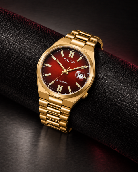 Citizen NJ0153-82X TSUYOSA Gold-Tone Automatic 40 mm Wine Red Dial Watch