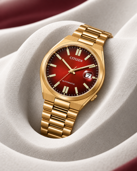 Citizen NJ0153-82X TSUYOSA Gold-Tone Automatic 40 mm Wine Red Dial Watch