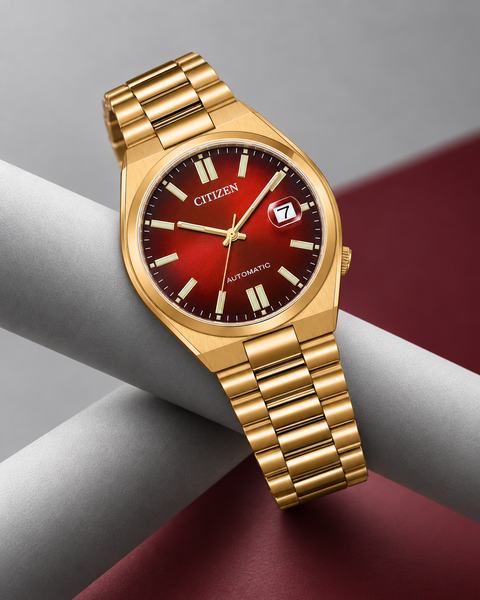 Citizen NJ0153-82X TSUYOSA Gold-Tone Automatic 40 mm Wine Red Dial Watch