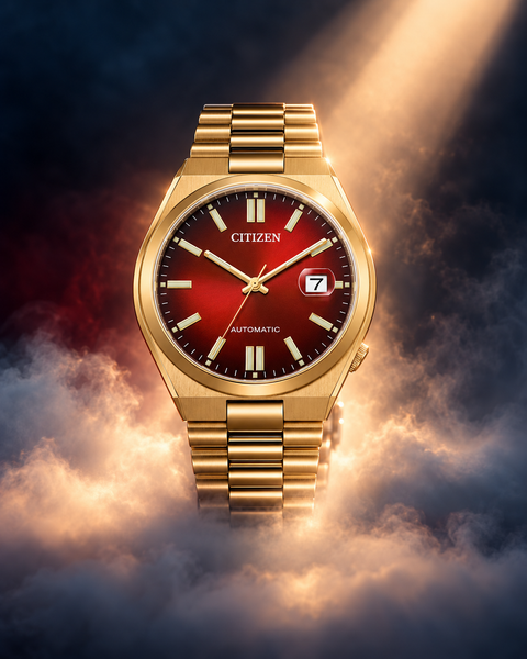 Citizen NJ0153-82X TSUYOSA Gold-Tone Automatic 40 mm Wine Red Dial Watch