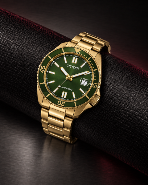 Citizen NJ0232-53X TSUYOSA Shore Gold-Tone Automatic 40 mm Green Dial Watch