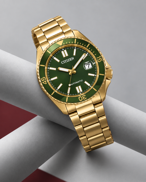 Citizen NJ0232-53X TSUYOSA Shore Gold-Tone Automatic 40 mm Green Dial Watch