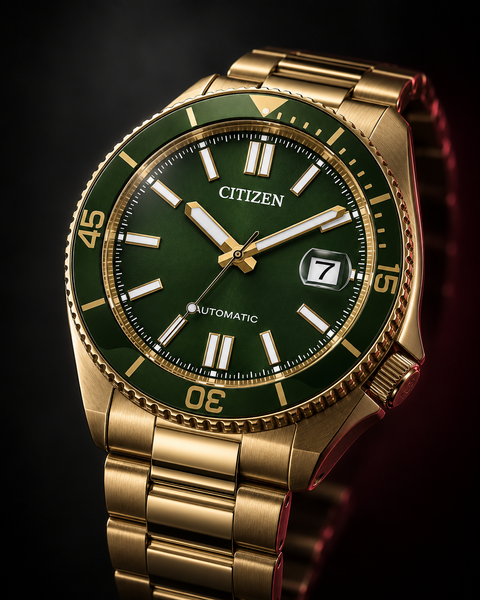 Citizen NJ0232-53X TSUYOSA Shore Gold-Tone Automatic 40 mm Green Dial Watch