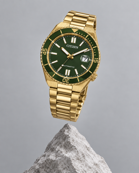 Citizen NJ0232-53X TSUYOSA Shore Gold-Tone Automatic 40 mm Green Dial Watch