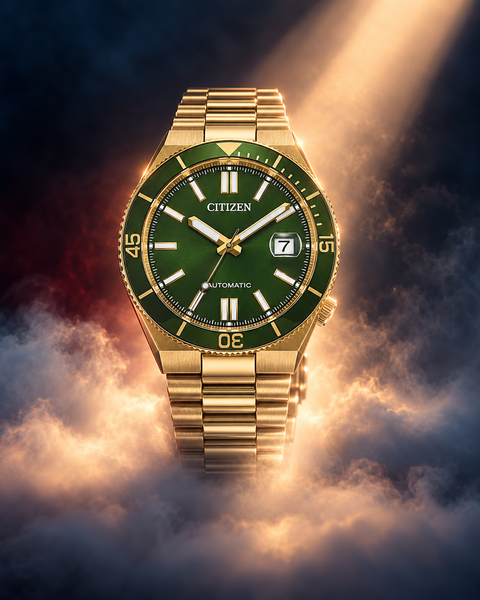 Citizen NJ0232-53X TSUYOSA Shore Gold-Tone Automatic 40 mm Green Dial Watch
