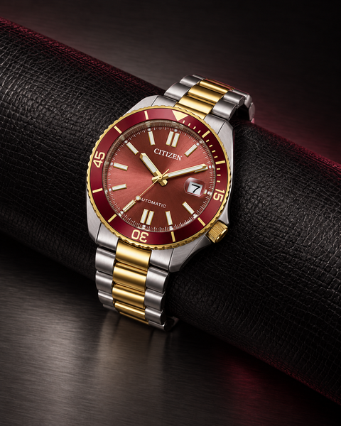 Citizen NJ0234-58X TSUYOSA Shore Two-Tone Automatic 40 mm Wine Red Dial Watch