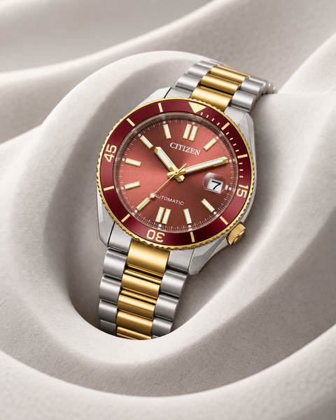 Citizen NJ0234-58X TSUYOSA Shore Two-Tone Automatic 40 mm Wine Red Dial Watch