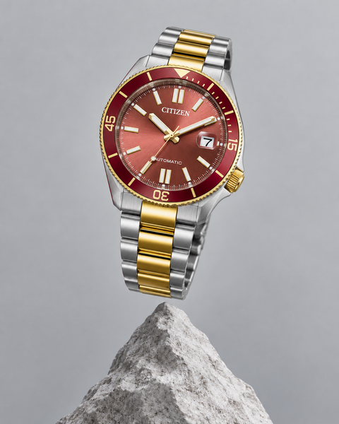 Citizen NJ0234-58X TSUYOSA Shore Two-Tone Automatic 40 mm Wine Red Dial Watch