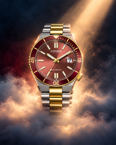 Citizen NJ0234-58X TSUYOSA Shore Two-Tone Automatic 40 mm Wine Red Dial Watch