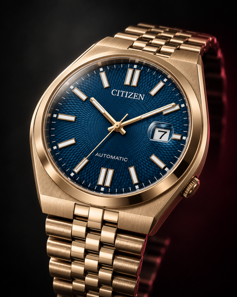 Citizen NK0023-57L TSUYOSA 60 Gold-Tone Automatic 40 mm Blue Dial Watch