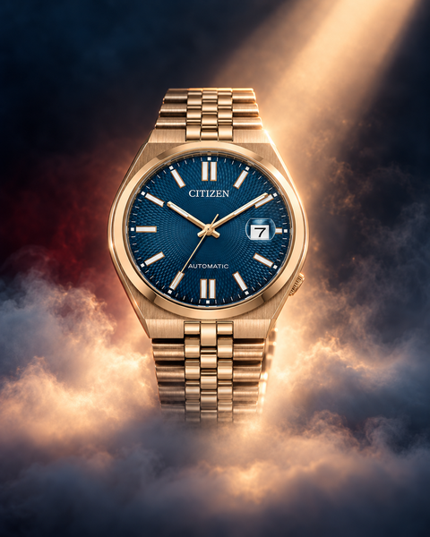 Citizen NK0023-57L TSUYOSA 60 Gold-Tone Automatic 40 mm Blue Dial Watch