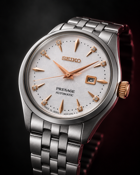 Seiko SRE009J1 Presage Cocktail Time Automatic 30.3 mm Light textured Dial Watch