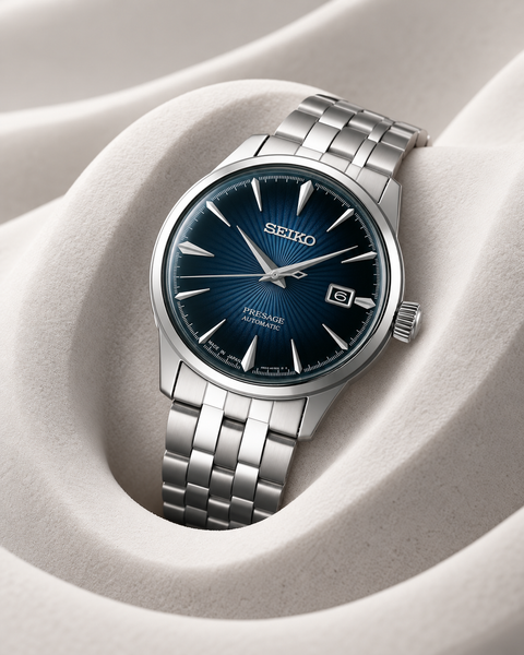 Seiko SRPB41J1 Presage Cocktail Time Automatic 40.5 mm Deep blue sunray / gradation Dial Watch
