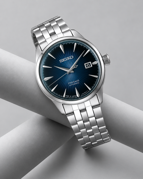 Seiko SRPB41J1 Presage Cocktail Time Automatic 40.5 mm Deep blue sunray / gradation Dial Watch