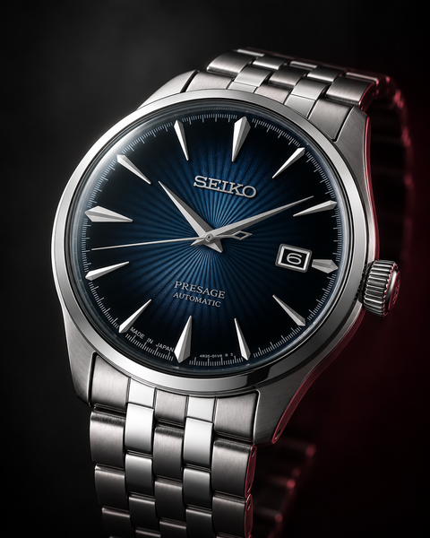Seiko SRPB41J1 Presage Cocktail Time Automatic 40.5 mm Deep blue sunray / gradation Dial Watch