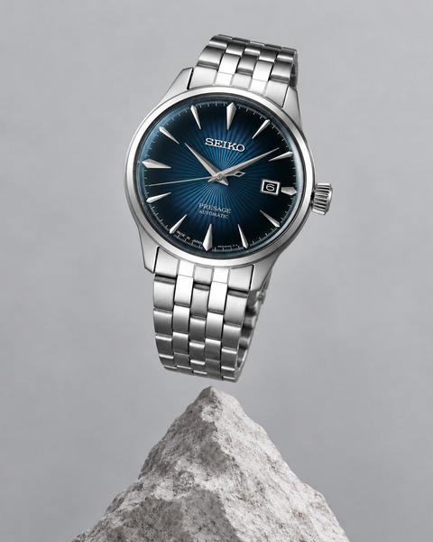 Seiko SRPB41J1 Presage Cocktail Time Automatic 40.5 mm Deep blue sunray / gradation Dial Watch