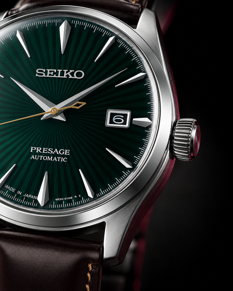 Seiko SRPD37J1 Presage Cocktail Time Automatic 40.5 mm Emerald Green / Green Dial Watch