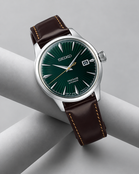 Seiko SRPD37J1 Presage Cocktail Time Automatic 40.5 mm Emerald Green / Green Dial Watch
