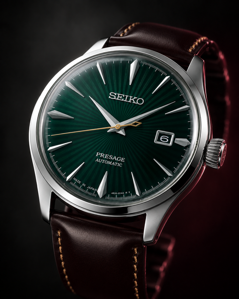 Seiko SRPD37J1 Presage Cocktail Time Automatic 40.5 mm Emerald Green / Green Dial Watch