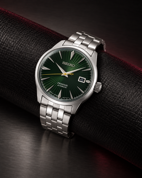 Seiko SRPE15J1 Presage Cocktail Time Automatic 40.5 mm Emerald Green / Green Dial Watch