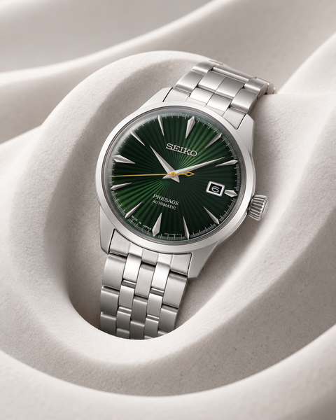 Seiko SRPE15J1 Presage Cocktail Time Automatic 40.5 mm Emerald Green / Green Dial Watch