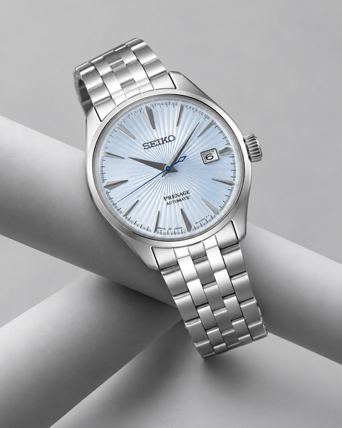 Seiko SRPE19J1 Presage Cocktail Time Automatic 40.5 mm Light Blue Dial Watch