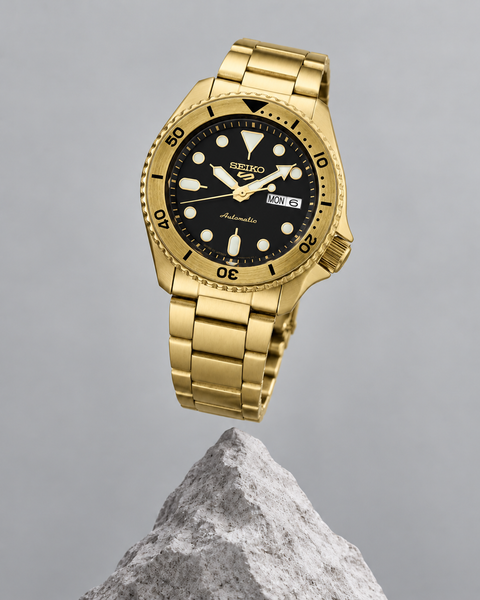 Seiko SRPK18 5 Sports Automatic 42.5 mm Black Dial Watch