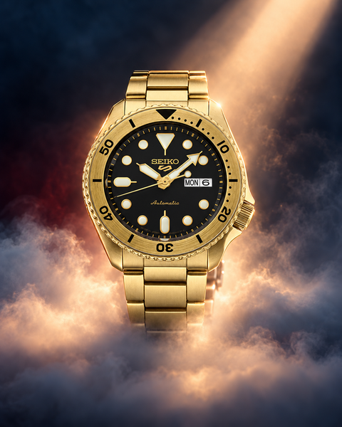 Seiko SRPK18 5 Sports Automatic 42.5 mm Black Dial Watch