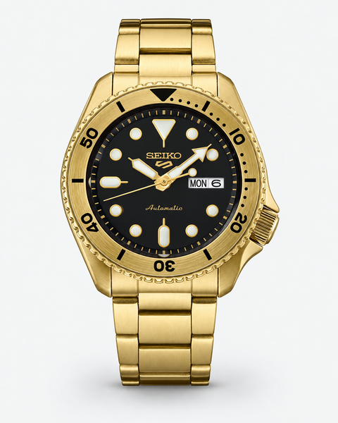 Seiko SRPK18 5 Sports Automatic 42.5 mm Black Dial Watch