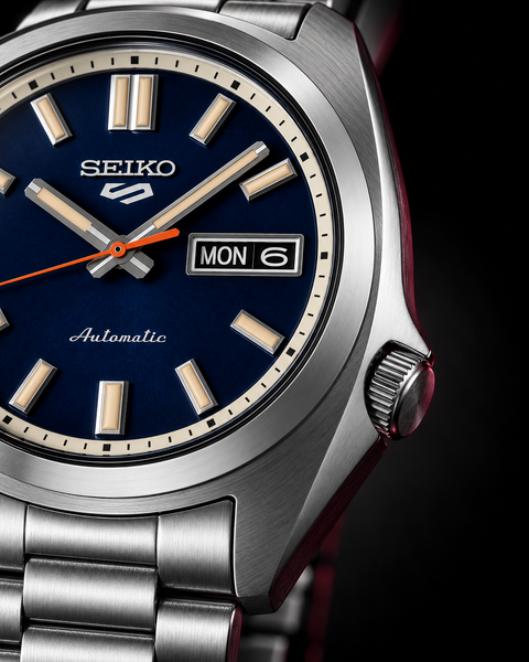 Seiko SRPK87K1 5 Sports SNXS Series Automatic 37.4 mm Navy Blue / Rinse Blue Dial Watch