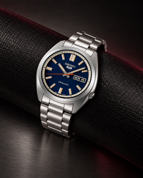 Seiko SRPK87K1 5 Sports SNXS Series Automatic 37.4 mm Navy Blue / Rinse Blue Dial Watch