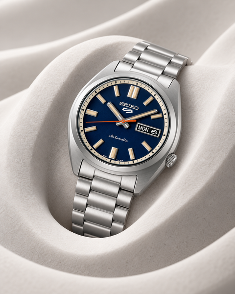 Seiko SRPK87K1 5 Sports SNXS Series Automatic 37.4 mm Navy Blue / Rinse Blue Dial Watch