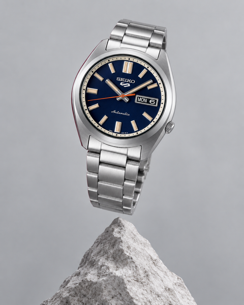 Seiko SRPK87K1 5 Sports SNXS Series Automatic 37.4 mm Navy Blue / Rinse Blue Dial Watch