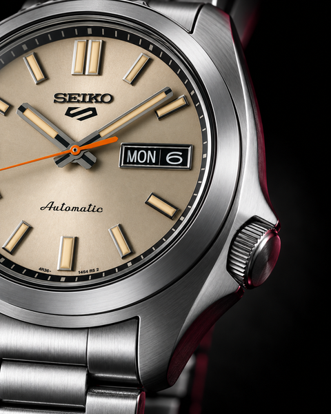 Seiko SRPK91K1 5 Sports SNXS Series Automatic 37.4 mm Ivory Dial Watch