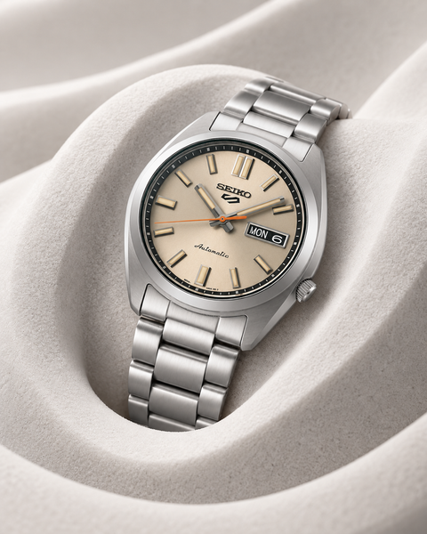 Seiko SRPK91K1 5 Sports SNXS Series Automatic 37.4 mm Ivory Dial Watch