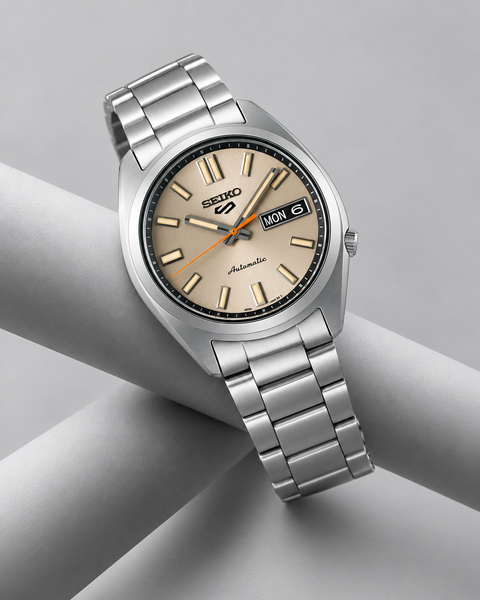 Seiko SRPK91K1 5 Sports SNXS Series Automatic 37.4 mm Ivory Dial Watch