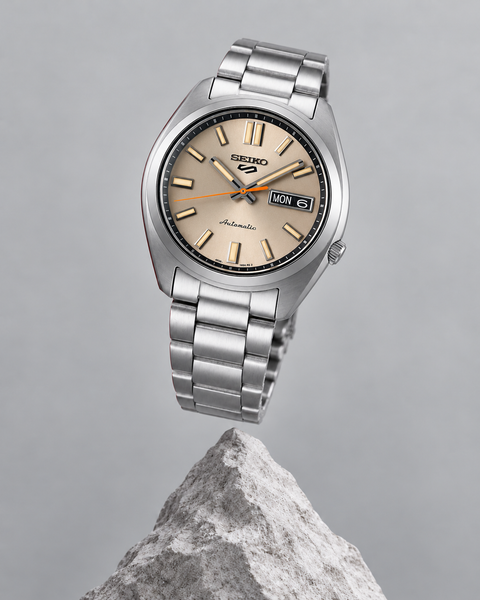 Seiko SRPK91K1 5 Sports SNXS Series Automatic 37.4 mm Ivory Dial Watch