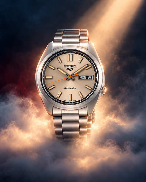 Seiko SRPK91K1 5 Sports SNXS Series Automatic 37.4 mm Ivory Dial Watch