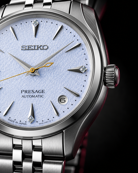 Seiko SRPL61J1 Presage Cocktail Time Automatic 34.0 mm Ice-blue textured Dial Watch