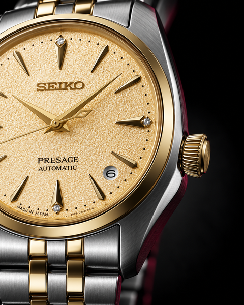 Seiko SRPL64J1 Presage Cocktail Time Automatic 34.0 mm Champagne-gold textured Dial Watch
